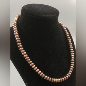 10k Bronze Pearl Authentic Rondelle Necklace.